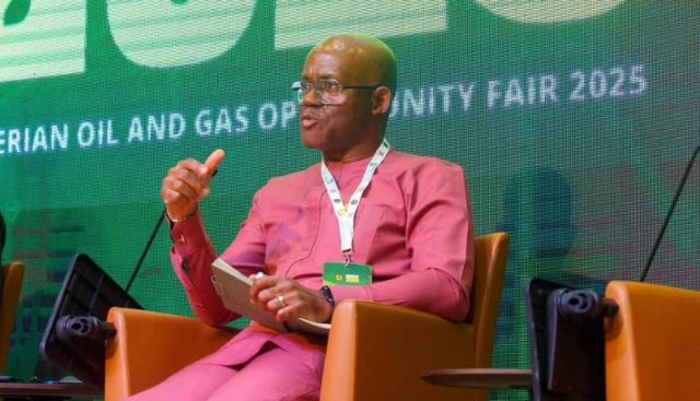 Shell Image …Charles Oranyeli, Head Supply Chain, Shell Nigeria Exploration and Production Company Ltd (SNEPCo) speaking at the 5th Nigerian Oil and Gas Opportunity Fair (NOGOF) in Yenagoa, Bayelsa State…