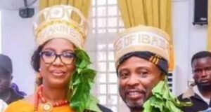 History Recorded As Olubadan Confers Chieftaincy Titles On Abidikugu, Wife Dr. Kazeem Abidikugu and wife, Chief Mrs. Victoria Abidikugu...