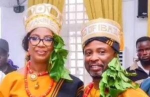 History Recorded As Olubadan Confers Chieftaincy Titles On Abidikugu, Wife Dr. Kazeem Abidikugu and wife, Chief Mrs. Victoria Abidikugu...