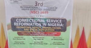 Use Non-Custodial Sentences For Less Serious Offences, NSC Urges Judges …representative of Controller-General of Corrections, Dr Tukura Yakubu and Secretary Board of Trustees, Nigeria Society for Criminology, Professor Hawau Evelyn Yusuf…