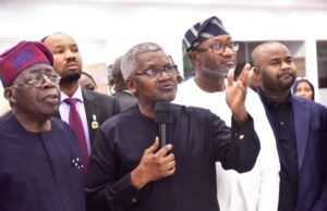 Dangote Updates Tinubu On How His Company Paid ₦450bn In Taxes In 2024 L-R; His Excellence President Federal Republic of Nigeria; Bola Hamed Tinubu; President / CE, Dangote Industries Ltd; Aliko Dangote; Chairman First Bank, Femi Otedola; Executive Chairman of the Federal Inland Revenue Service (FIRS); Zaccheus Adedeji; During the President Tinubu Visit to Dangote Refinery and Petrochemicals Plant Lekki on Thursday 5th June 2025...