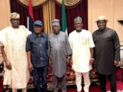 Dr Ayo Fayose, left, and others...
