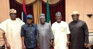 Wike Leads Ayo Fayose, Other Former-PDP Governors To Tinubu Dr Ayo Fayose, left, and others...