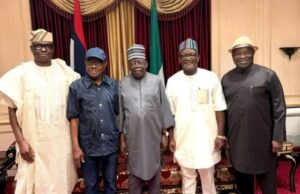 Wike Leads Ayo Fayose, Other Former-PDP Governors To Tinubu Dr Ayo Fayose, left, and others...