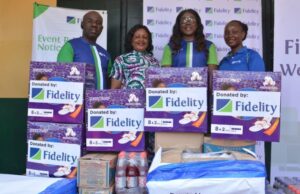 Fidelity Bank Donates Materials to Govt Secondary School In Port Harcourt L-R: Team Lead, Human Resource and Business Partner East and South, Fidelity Bank Plc, Osayi Uwumarongie; Principal, Government Junior Secondary School Elekahia, Port Harcourt; Dr Ekeh Florence; Team Lead, CSR, Fidelity Bank Plc, Victoria Abuka; and Procurement Officer/Class President, Suncrest 2025 Inductees Class, Fidelity Bank Plc, Euphemia Okereafor; during the Fidelity Helping Hands Programme Donation to Government Secondary School, Port Harcourt, Rivers State recently…
