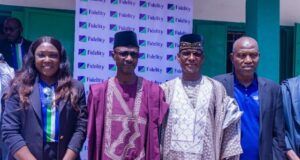 Why We Are Supporting Delivery Of Quality Education In Bauchi -Fidelity Bank L-R: Team Lead, Corporate Social Responsibility, Fidelity Bank Plc, Victoria Abuka; Commissioner for Education, Bauchi State, Dr. Lawal Mohammed; Permanent Commissioner Bauchi SUBEB, Alh. Ishiaku Azare; and the Relationship Manager, Fidelity Bank, Bauchi State, Ibrahim Aliyu Representing the Regional Bank Head, Northeast Region, Dr Musa Tarimbuka; during the commissioning of a renovated three blocks of seven classrooms at Kobi Government Primary School in Bauchi recently…