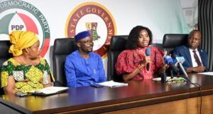 Oyo Commissioner Speaks About How Makinde’s Agriculture Policies Brought About Innovations …from left, Permanent Secretary, Oyo State Ministry of Agriculture and Rural Development, Mrs Bosede Owoeye: Commissioner for Agriculture and Rural Development, Barr Olasunkanmi Olaleye; Secretary to Oyo State Government, Prof Olanike Adeyemo and Special Adviser Media/Chief Press Secretary to the Governor, Dr Sulaimon Olanrewaju, during the Inter Ministerial Press Briefing of the Ministry of Agriculture and Rural Development, held at Governor's Office Media Conference Room, Secretariat, Ibadan…