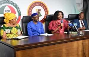 Oyo Commissioner Speaks About How Makinde’s Agriculture Policies Brought About Innovations …from left, Permanent Secretary, Oyo State Ministry of Agriculture and Rural Development, Mrs Bosede Owoeye: Commissioner for Agriculture and Rural Development, Barr Olasunkanmi Olaleye; Secretary to Oyo State Government, Prof Olanike Adeyemo and Special Adviser Media/Chief Press Secretary to the Governor, Dr Sulaimon Olanrewaju, during the Inter Ministerial Press Briefing of the Ministry of Agriculture and Rural Development, held at Governor's Office Media Conference Room, Secretariat, Ibadan…