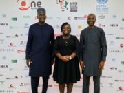 L–R: Mohamed Malick Fall, Assistant Secretary-General and United Nations Resident and Humanitarian Coordinator in Nigeria; Olapeju Ibekwe, CEO, Sterling One Foundation; and Abubakar Sulieman, MD/CEO, Sterling Bank, at the recently held Africa Social Impact Summit 2025 World Press Conference at the United Nations House, Abuja…