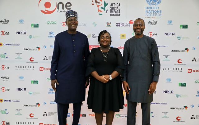 Sterling One Image L–R: Mohamed Malick Fall, Assistant Secretary-General and United Nations Resident and Humanitarian Coordinator in Nigeria; Olapeju Ibekwe, CEO, Sterling One Foundation; and Abubakar Sulieman, MD/CEO, Sterling Bank, at the recently held Africa Social Impact Summit 2025 World Press Conference at the United Nations House, Abuja…