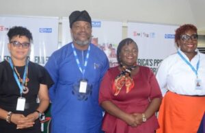 Plan International Nigeria Addresses Girls’ Rights & Safety L-R: Helen Idiong, Director, Program & Influencing, Plan International Nigeria; Charles Usie, Country Director, Plan International Nigeria; Olapeju Ibekwe, CEO, Sterling One Foundation; and Sheila Ojei, Director, Philanthropy, Plan International Nigeria, at a press briefing, where Plan International Nigeria announced its theme partnership for the upcoming Africa Social Impact Summit (ASIS), in collaboration with the Co-convener, Sterling One Foundation…