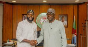 Constitutional Amendments: Conference Of Speakers, NGF Meet Hon Adebo Ogundoyin, left, with the Chairman of the Nigeria Governors’ Forum (NGF), Abdulrahman Abdulrasaq...