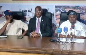 Since January, We’ve Subsidised Transport Fare For 5.8 Million Passengers – PTS Chairman, Dikko From left, Mr. Mukhtar Azeez, Director of Business Planning and Financial Analysis; Mr. Aremu Taofeek, Director of Finance and Account; and Dr Ibrahim Oladeji Dikko, Chairman/Sole Administrator, all of Pacesetter Transport Service, during the press briefing…