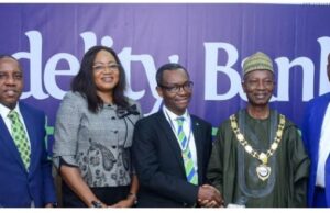Fidelity Bank Chapter Of ICAN Inaugurates New Chairman L-R: Chairman of the Occasion and Regional Bank Head -Ikeja, Fidelity Bank Plc, Jude Monye, FCA; Associate Prof. & Member, Governing Council, Institute of Chartered Accountants of Nigeria (ICAN), Dr. Mrs Obal Usang Edet Usang, FCA; 4th Chairman, ICAN Fidelity Bank Chapter, Audifax Onuoha, FCA; 61st ICAN President, Mallam Haruna Yahaya MNI, PhD, FCA; and Immediate Past Chairman, ICAN Fidelity Bank Chapter and Chief Financial Officer, Fidelity Bank Plc, Victor Abejegah; during the 4th Investiture and Patron Conferment Ceremony of the ICAN Fidelity Bank Chapter, held at the Fidelity Bank Head Office in Lagos recently...