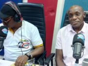 Ike Shorounmu, right, with Olayinka Agboola during the Radio Show on Splash 105.5fm...