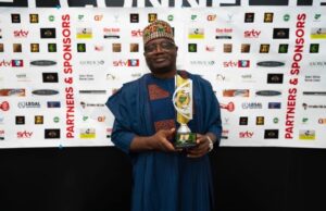 Onilu, NOA Boss Bags ‘Most Impactful Nigerian Patron Award 2025’ In London Director-General of the National Orientation Agency (NOA), Malam Lanre Issa-Onilu...with his award...