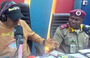 Gov Makinde Obeys Traffic Rules, Okada Riders, Others Have No Reason Not To – OYRTMA Boss (Watch Video) Commander Ayoade Adeoye, right, with Olayinka Agboola during the Radio Show...