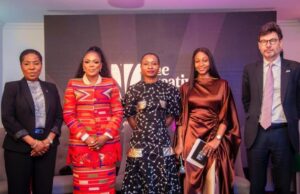 Nigeria’s Creative Economy To Benefit From Polaris Bank, Others L-R: Abimbola Ozomah, Executive Director, Polaris Bank; Mojisola Hunponu-Wusu, Founder/CEO, Woodhall Capital; Sola Carrena, MD/CEO, Helios Investment; Onyinyechi Aderigbigbe, Head, Brands & Marketing, Woodhall Capital; Jonny Baxter, British Deputy High Commissioner at the signing ceremony of the N1.5bn Creative Sector Fund & Launch of the Creative Currency Podcast at the weekend, Lagos…
