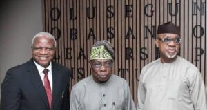 We’ll Include Public, Private Sectors In Our Educational Programs – Olusegun Obasanjo Leadership Institute’s New Deputy Chief Executive, Professor Adedeji Daramola President Olusegun Obasanjo, Chairman of the Board of Trustees, OOLI, middle, and to his right, Prince Dapo Abiodun, Governor of Ogun State; and to his left, Professor Daramola, Deputy Chief Executive, OOLI…