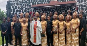 Ibadan School Principal Appreciates Fidelity Bank As End Of Academic Session Event Holds Rev (Dr) Michael Domingo...with the graduating students on Sunday...