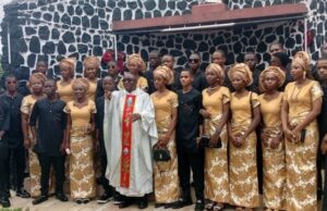 Ibadan School Principal Appreciates Fidelity Bank As End Of Academic Session Event Holds Rev (Dr) Michael Domingo...with the graduating students on Sunday...