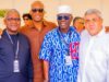L-R: President, DANGOTE Group, Alhaji Aliko Dangote; Ex-Ivorian Football International, Didier Drogba; Governor of Lagos State, Mr. Babajide Sanwo-Olu and a guest at the E1 Racing championship in Monaco at the weekend…