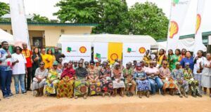 Over 2,000 Benefit From NNPC/Shell Vision First Outreach In Lagos Community …a cross section of some of the beneficiaries and the organisers of the programme…