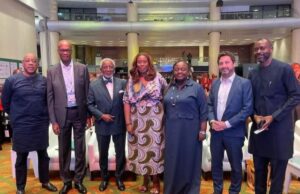 Acceleration Of Africa’s Social Impact Agenda: Sterling One Foundation, UN Convene ASIS 4.0 L–R: Olatunji Mayaki, Chairman, Board of Directors, Sterling Bank; Kunle Elebute, Former Chairman, KPMG Africa & Senior Partner, KPMG Nigeria; Foluso Phillips, Chairman, Phillips Consulting; Folasade Bada Ambrose, Commissioner for Commerce, Cooperatives, Trade and Investment (CCT&I), Lagos State; Olapeju Ibekwe, CEO, Sterling One Foundation; Dr. Tobias Thiel, Director, GIZ African Union Portfolio; and Abubakar Suleiman, MD/CEO, Sterling Bank, at the recently held fourth edition of the Africa Social Impact Summit, co-convened by Sterling One Foundation and United Nations Nigeria…