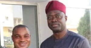 Makinde Is A Blessing To The People Of Oyo State – Babalola, Oyo NUJ Boss Chief Ademola Babalola, left, with Governor Seyi Makinde of Oyo State...a