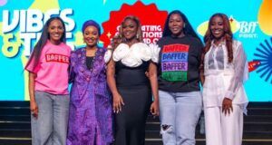 Lagos Comes Alive As Thousands Mark International Day Of Friendship L-R: Bunmi George, CEO of Shredder Gabber; Debola Deji-Kurunmi, Keynote Speaker & Lead Coach for Visionary Leaders; Adetoun Jegede, The Convener of the BFF Festival; Ayoyinka Abolarin, CEO of Arire; Morenike Molehin, Founder of Oak and Teak, during the Biggest Friendship Festival in Lagos, recently…