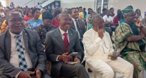 Photos: When DAWN Commission Celebrated Cocoa House@60 With Special Edition Of Yoruba Historical Conversation R-L: Dr Seye Oyeleye, Pastor Muyiwa Bamgbose, the Group Managing Director of Odua Investment Company, Mr Abdulrahman Yinusa and another guest...