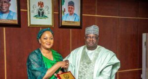 NOA Deepens Collaboration With NIMC To Redefine True Nigerian Identity NIMC DG, Engr. (Dr.) Abisoye Coker-Odusote, left, with NOA'a Lanre Issa Onilu...