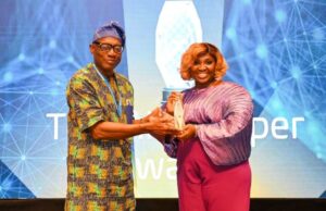 At SPE Conference, Shell Staff Members Win Best Technical Paper Award ...former African Regional Director, Society of Petroleum Engineers (SPE), Engr Anthony Ogunkoya presenting the award to Oluwatobiloba Aribike, Front End Well Engineer deepwater, Shell Nigeria Exploration and Production Company Limited (SNEPCo) during the Award and Dinner Night of the 2025 Nigeria Annual International Conference and Exhibition (NAICE), an annual event organized by the Society of Petroleum Engineers (SPE) Nigeria Council in Lagos...