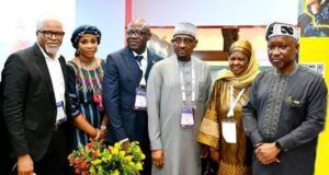 At SPE Conference’s Exhibition, Shell Highlights Role In Energy Industry L-R: Asset Development & Development Subsurface Manager, Shell Nigeria Exploration and Production Company Limited (SNEPCo), Chike Aginah; SNEPCo’s Snr Production Geologist, Abidemi Belgore; Executive Commissioner , Development and Production , Nigerian Upstream Petroleum Regulatory Commission (NUPRC) Engr. Enorense Amadasu; Authority Chief Executive, Nigerian Midstream and Downstream Petroleum Regulatory Authority, Engr. Farouk Ahmed; Society of Petroleum Engineers , Council Chairman, Engr Dr. Amina Danmadami and the Minister of State (Gas), Petroleum Resources, RT Hon. Ekperikpe Ekpo, during dignitary tour to the Shell booth at the 2025 Nigeria Annual International Conference and Exhibition (NAICE) , an annual event organized by the Society of Petroleum Engineers (SPE) Nigeria Council at Eko Hotel…