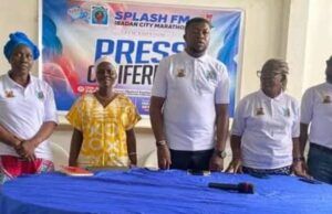 All Set For 700 Athletes To Compete At Splash FM’s Ibadan City Marathon Race GM, Splash 105.5fm, Ibadan, Mr Tunde Olawuwo and others at the press briefing on the Ibadan City Marathon Race...
