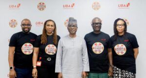Customers To Win Over ₦150 Million In UBA Super Savers’ Promo L-R: Head, Bancassurance and Retail Liabilities, United Bank for Africa(UBA), Uche Eleanya; Group Head, Remittances, UBA, Uzoamaka Oyeka; Group Deputy Managing Director, UBA, Chukwuma Nweke; Group Head, Retail and Digital Banking, UBA, Shamsideen Fashola; and Group Head, Marketing and Corporate Communications, UBA Alero Ladipo, at the official unveiling of 5th Edition of the UBA Super Savers Promo - Season of Progress, in Lagos at the weekend…