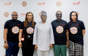 Customers To Win Over ₦150 Million In UBA Super Savers’ Promo L-R: Head, Bancassurance and Retail Liabilities, United Bank for Africa(UBA), Uche Eleanya; Group Head, Remittances, UBA, Uzoamaka Oyeka; Group Deputy Managing Director, UBA, Chukwuma Nweke; Group Head, Retail and Digital Banking, UBA, Shamsideen Fashola; and Group Head, Marketing and Corporate Communications, UBA Alero Ladipo, at the official unveiling of 5th Edition of the UBA Super Savers Promo - Season of Progress, in Lagos at the weekend…