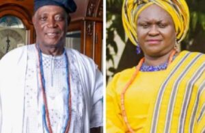 Confirmation As 44th Olubadan Of Ibadanland: Kayrom Lee Boss Congratulates Oba Ladoja Ambassador Romoke Ayinde, right, and Oba Rashidi Ladoja...