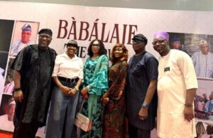 Photo: Femi Branch, Others Present At The Private Screening Of ‘Babalaje’ In Ibadan L-R: Femi branch, Biola Adebayo, daughter of late Chief Michael Koleoso, Mrs Yemisi Koleosho-Baikie, Adetutu Adesoji, Kunle Coker and Seun Oloketuyi (Mr BON) at the event…