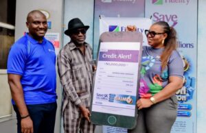 GAIM 6: Fidelity Bank Extends Promo, Ups Total Cash Rewards To ₦189m L–R: SME Cordinator, Victoria Island/ Lekki Region, Fidelity Bank Plc, Stanley Ogbuze; GAIM 6 Seventh Monthly draw Winner, Osoroh Igho Anthony; and Retail sales Co-ordinator, Victoria Island/ Lekki Region, Fidelity Bank Plc, Ruth Edobor; at a GAIM 6 prize presentation ceremony held at Fidelity Bank, Saka Tinubu Street, Victoria Island, Lagos recently…