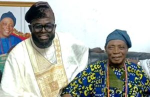 Birthday/Coronation: Hassan Giwa Joins Others To Congratulate Oba Ladoja Arc Hassan Giwa, left, with Oba Rashidi Ladoja...