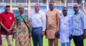 Shooting Stars’ Management Remembers Club’s No 1 Fan, ‘Baba Eleran’ 20 Years After ...chairman of Shooting Stars Sports Club, Hon. Taiwo Lekan-Salami, with others...