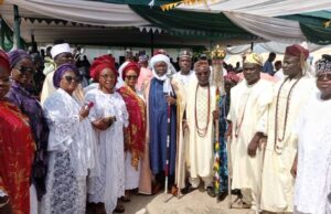 Olubadan, Others Present As Offa Chief Imam Turbans Afia Group CEO Adanla As Giwa Adinni