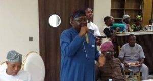 Why We Should All Unite To Promote Oyo APC’s Unity – Bayo Adelabu Chief Adebayo Adelabu, the Minister of Power...delivering his address at the parley...