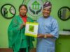 Press Week: Adron Homes Plays Host To Oyo NUJ’s Leadership ...Chief Ademola Babalola, right, with Mrs Adenike Ajobo...