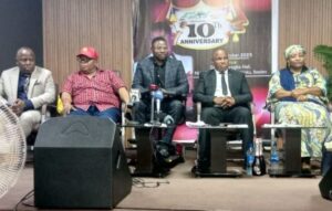 Ayefele 2 | PM Parrot L R Dr Suleimon Olanrewaju Chief Abolade Salami Dr Yinka Ayefele Chief Ademola Babalola and NBC rep