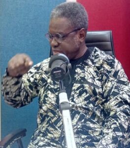 Alagba Biodun Oduwoleexpressing himself freely during the Radio Show
