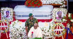 Tinubu: Why I Never Attempted To Convert My Wife To Islam President Bola Tinubu...delivering his speech at the church programme...