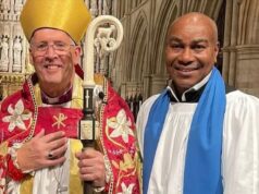 London’s Southwark Cathedral Licenses Dr Dayo Olomu As Lay Minister Rt. Rev. Christopher Chessun, left, with Dr Dayo Olomu...