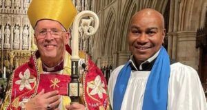 London’s Southwark Cathedral Licenses Dr Dayo Olomu As Lay Minister Rt. Rev. Christopher Chessun, left, with Dr Dayo Olomu...